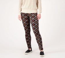 Cuddl Duds Women's Pants Sz L Double h Velour Leggings Black A293100