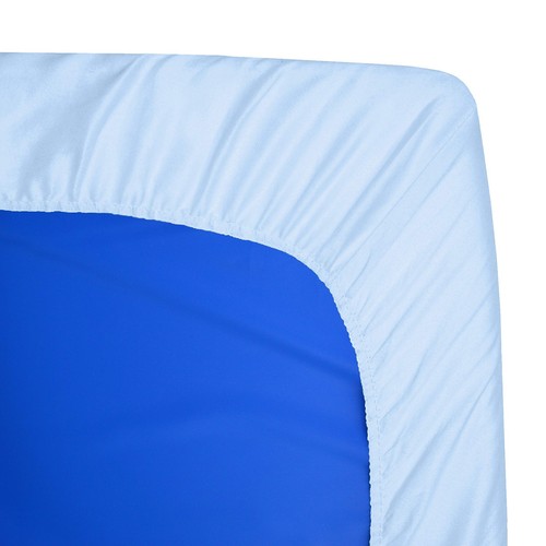 10-Piece 100% Cotton Percale Day Care Mat Sheet, Blue, 24" x 48" x 4" - Picture 4 of 5