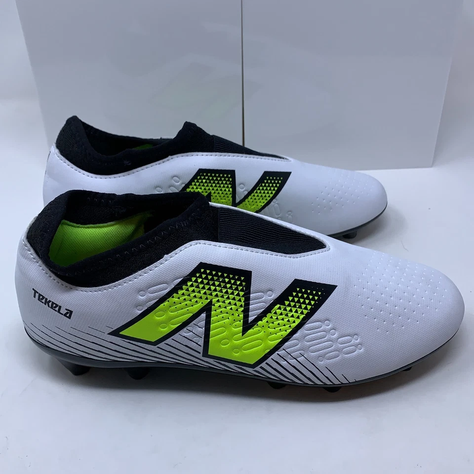 Nuevos botines de fútbol New Balance Tekela Magique JNR FG V4+ para niños talla 6 blancos verdes Foto 3 de 4
