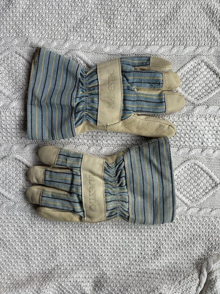 Hombres’s 90’s De Colección Majestuosos Guantes de Cuero TALLA XL Tostado Ropa de Trabajo Foto 2 de 4