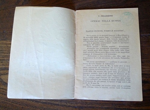 Pellegrino,OPERAI NELLA RUSSIA,1937 SDA[DOCUMENTI ROSSI,comunismo,fascismo - Picture 2 of 5