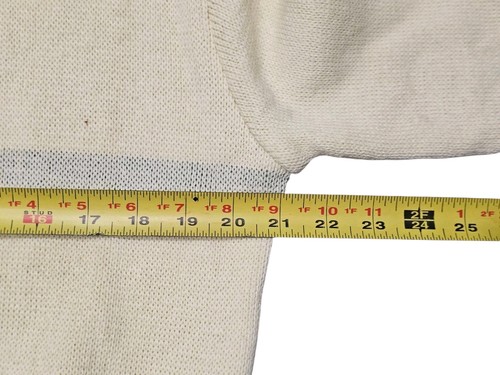 Suéter Vintage Castillo Blarney Lana Mills Adulto Talla XL Marfil Irlanda Pescador - Imagen 8 de 9