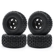 AXSPEED 4Pcs Plastic Wheels Rims with Rubber Tires for Arrma 1/14 MOJAVE GROM RC