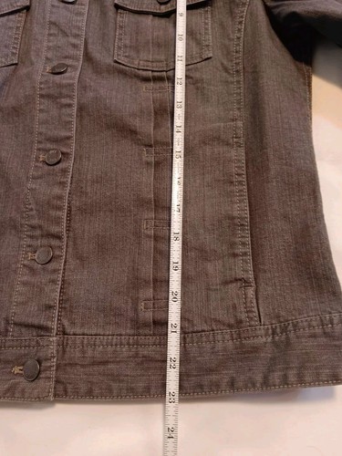 J Jill Jeansjacke Knopfleiste mittelgrau 3/4 Arm - Bild 11 von 14