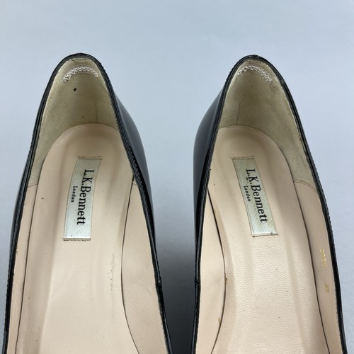Zapatos de salón L K Bennett de charol negro sin cordones con cuña talla EU39 UK6 - Imagen 4 de 16