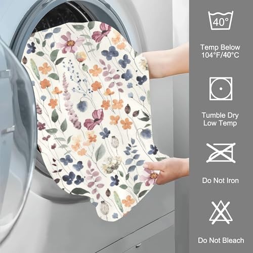 Hand Towels Set of 2 Watercolor Floral Towels for Bathroom Soft Absorbent - Bild 6 von 6