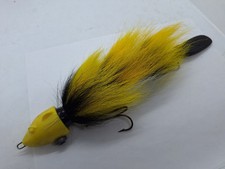 12" Beaver Baits Baby Beaver Deer Hair Ylw Whi Bla Jerkbait Crankbait Musky Lure