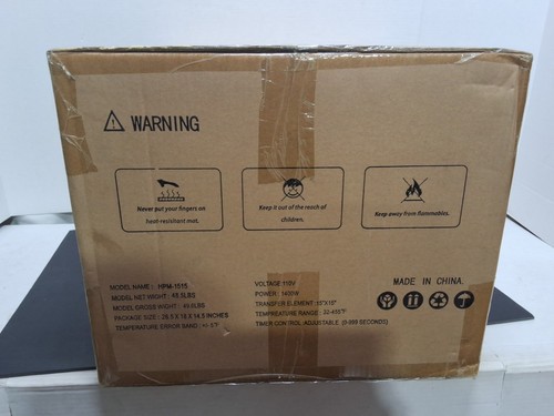 Prensa eléctrica de calidad industrial máquina de prensa de calor de sublimación digital HP-1515 - Imagen 5 de 6