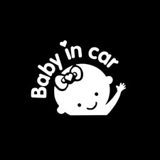Baby on Board, Baby Girl in Car Decal, Baby Safety Sign Car Decal, 6.7x5.4 in...