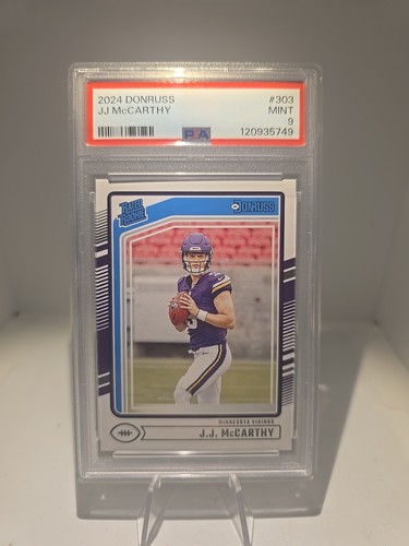2024 Donruss JJ McCarthy Rated Rookie PSA 9 Vikings  - Picture 1 of 2