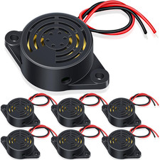 6 Pcs DC 3-24V 95dB Active Piezo Buzzer Alarm Sounder Continuous Beep Black