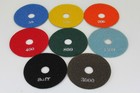 TEMO 8pc 4" Diamond Stone Marble Dry Polishing Pad Wheel Disc Set With A Holder