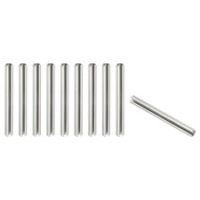 10 Pcs 1/4" x 2-3/8" (6.35mm x 60mm) Slotted Spring Pin Silver