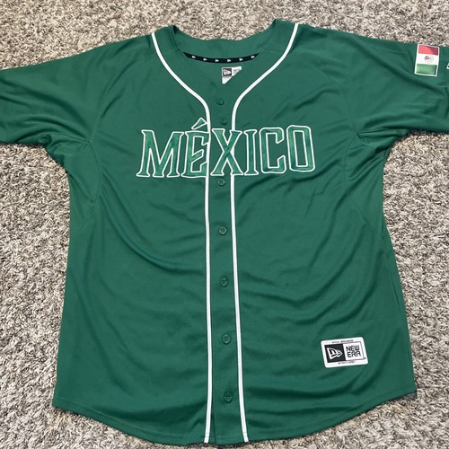 Camiseta verde alternativa del equipo de béisbol New Era México para hombre talla XL EG parche bandera - Imagen 1 de 11