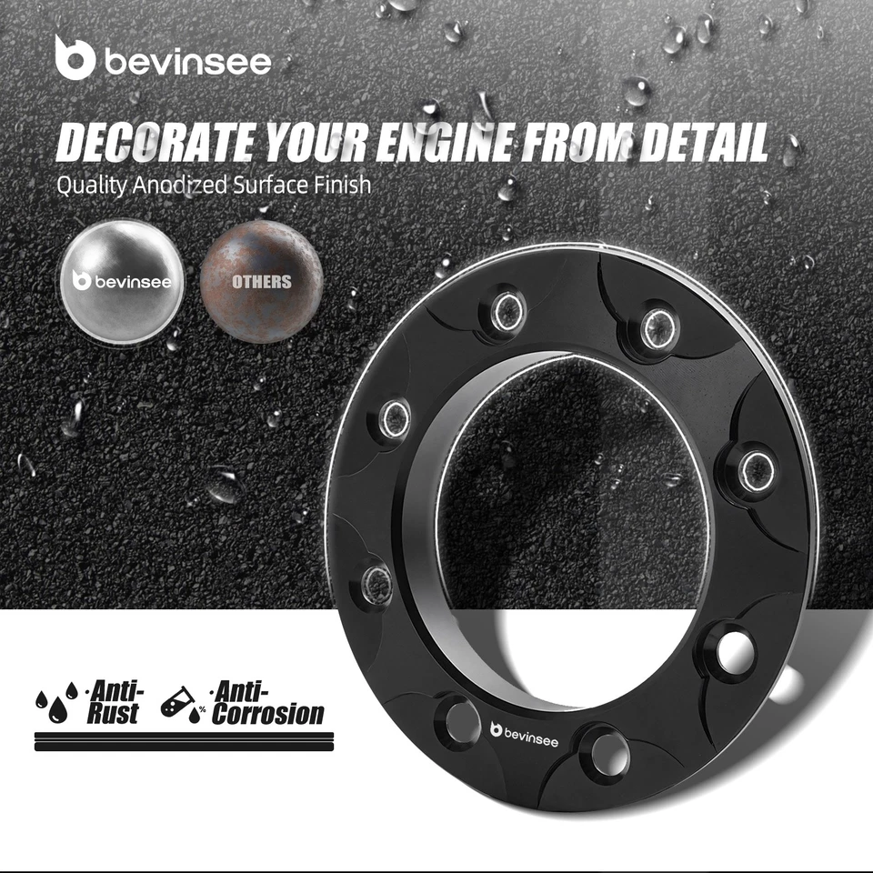 Bisel de salida de guardabarros de tubo de 3,1" negro anodizado para Nissan Titan para Toyota Tundra Foto 4 de 4