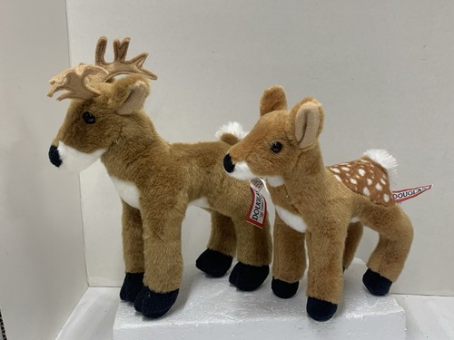 Douglas Plush Pair Of Deer Good Clean Condition