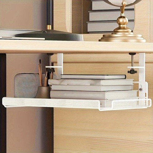 Under Desk Cable Management Tray, Workstation Storage, Metal Cable Tray8591 - Afbeelding 4 van 7