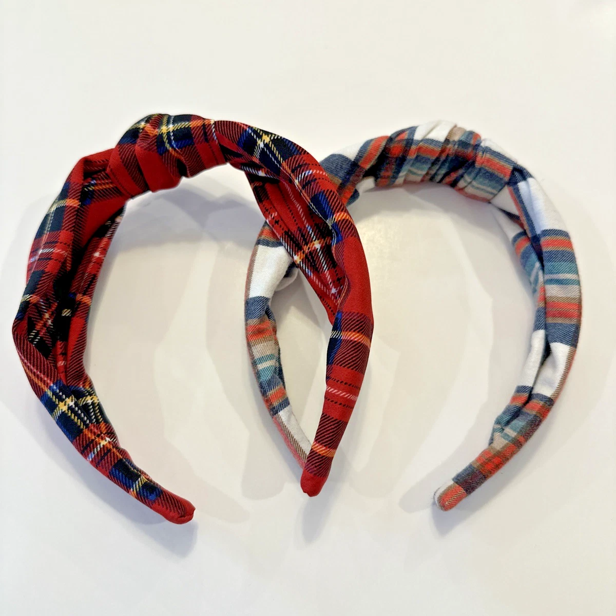 J. Crew Plaid Knotted Headbands Set of Two Floral gingham knotted Headband New with Tag | Mercari main image 2