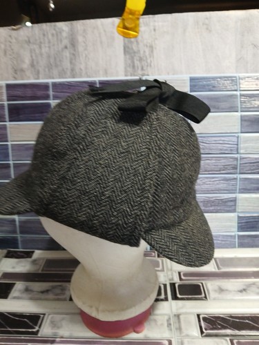Jaxon Deerstalker Hat Wool Tweed Flap Ears Sherlock Size Medium - Picture 2 of 8
