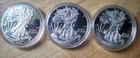 (3) SILVER AMERICAN EAGLE 2015, 2022, 2023
