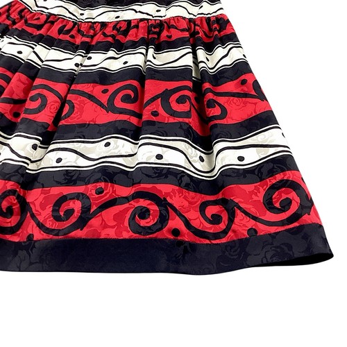 VTG A.J Bari Strapless Midi Dress Women Sz 8 100% Silk Abstract Print Party Prom - Picture 8 of 13