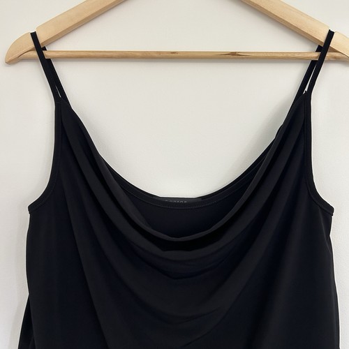 VTG George Womens Dress Size 8 Short Black Cowl Neck Strappy Slouch Vintage Y2K - Picture 10 of 24