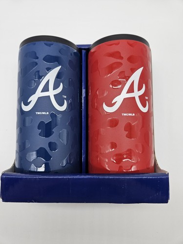 Atlanta Braves Slim Can Coolie Set - 12 Unzen - Edelstahl - NEU! - Bild 3 von 4