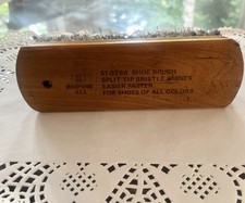 Vintage Empire Shoe Shine Brush Fortfied Horse Hair 51 0386 Split Tip Shoe USA