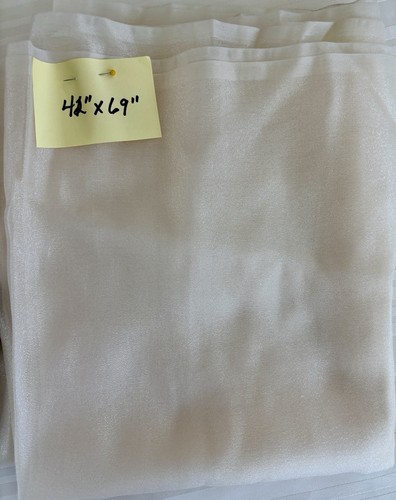 Asstd Fabric Lot Sheer Organza, Ivory & Lt Blush Pink, Dk Gold Satin, Interfacin - Picture 5 of 11