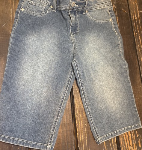 GLO Stretch Denim Crop Shorts Girls Size 14/16 - Picture 4 of 24