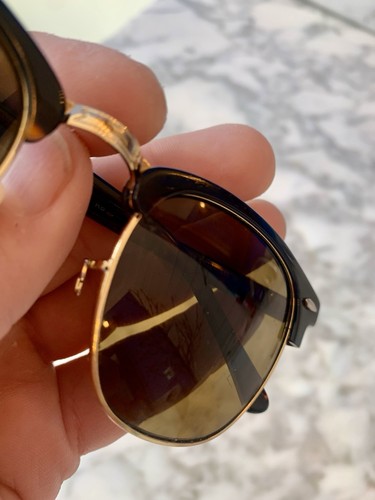 Gafas de sol Ray-Ban RB3016 Clubmaster marco tortuga lentes negras 51-21 mm - Imagen 13 de 20