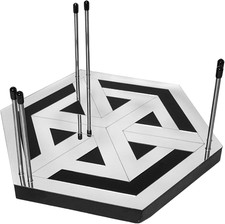Hyperstand for Hypercube Infinity Cube - 12.5" Bamboo & Stainless Steel Display