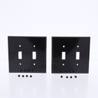 Leviton 80509 Brown 2-Gang Toggle Switch Wallplate Midway Plastic Covers 2-pack