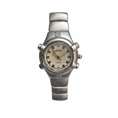 Vintage Japona Silver-Tone Roman Numeral Quartz Watch - Requires a Battery