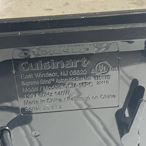 Cuisinart CCM-16PC supreme Coffee Bean Burr Mill Grinder - WORKS !!!!! - Picture 15 of 16