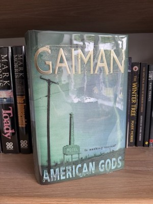 American Gods Neil Gaiman Signed First Edition Hardcover With Doodle