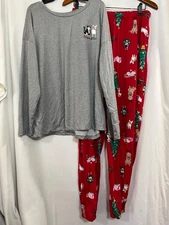 New Joyspun Dogs Puppies Jogger Pajama set Christmas Sz Large  Womens