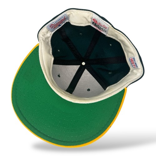 Vintage Oakland Athletics A's New Era Diamond Wool  Fitted Hat 7 1/8 Small - Picture 8 of 12