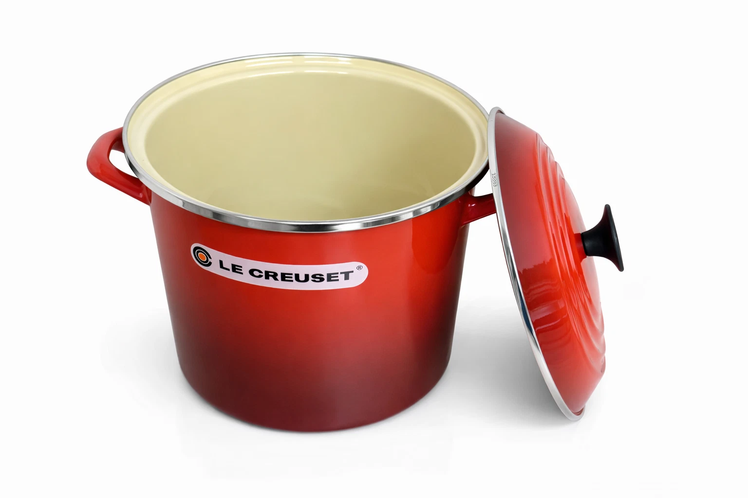 Le Creuset Cerise Enamel Steel Stockpot w/Lid 7 Qt Red 22cm Kitchen Pot
Opens in a new window or tab