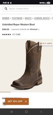 Ariat Unbridled Roper Western Boot Distressed Brown
