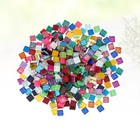  300g 1x1cm DIY Square Crystal Glass Colorful Tiles for DIY Arts & Crafts