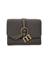 Chloe Tri-fold Wallet Leather GRY Plain Women's P718F57X-053
