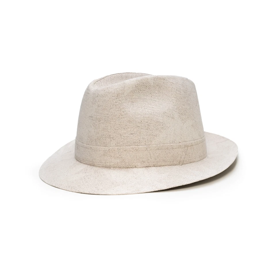 Sterkowski SUGARCANE Hemp Cotton Summer Classic Fedora Hat Sun Beach Party Beige - Image 2 of 4