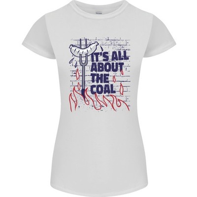Its All About The Kohle Lustig Grillen Grill Damen Petite Schnitt T-Shirt