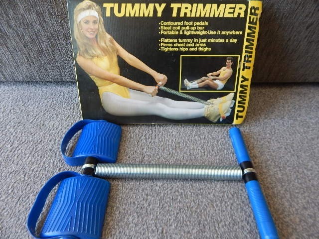 RETRO Tummy Trimmer Exercise Tool Boxed 1980s Resistance Fitness Home Gym