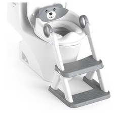 Toddler Potty Training Toilet Seat Foldable Potty Seat w/Steps Ladder Step Stool