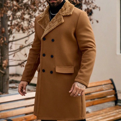 Mens Winter Jacket Double Breasted Closure 96% Polyester 4% Spandex Autumn - Picture 14 of 27