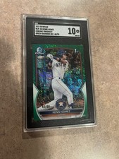 2023 Bowman Chrome Prospects Kenni Gomez #BCP-40  Green Shimmer Refractor SGC 10