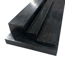 1" x 13" x 15", Acetal POM Plastic Bar, Sheet, Plate, Black