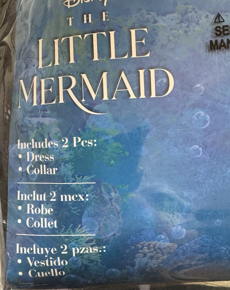 Disney Villains Ursula Costume - X- Large 14-16 Cosplay Glows In Dark NEW - Image 2 of 4